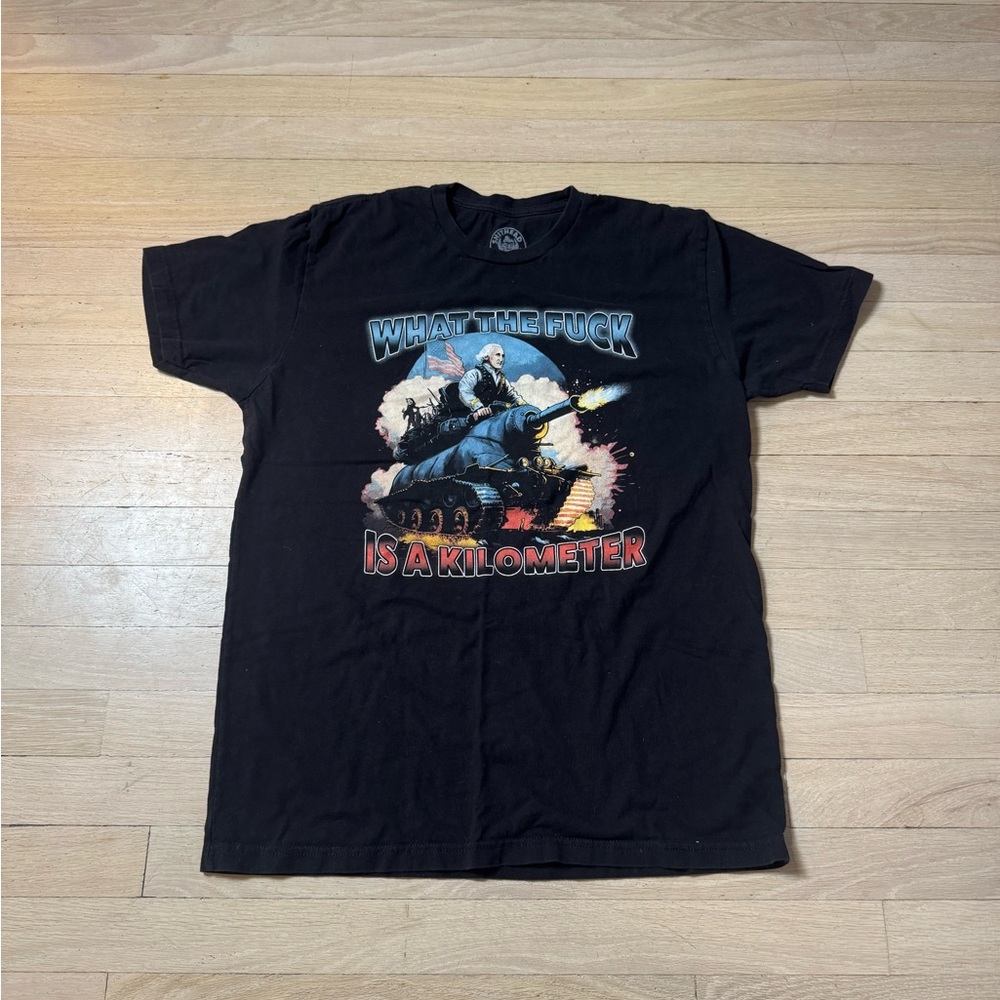 Men's Black Graphic Tee with Bold Design